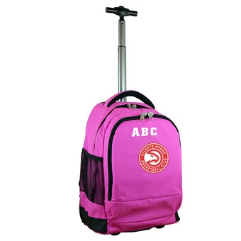 Atlanta Hawks MOJO 19'' Personalized Premium Wheeled Backpack - Pink