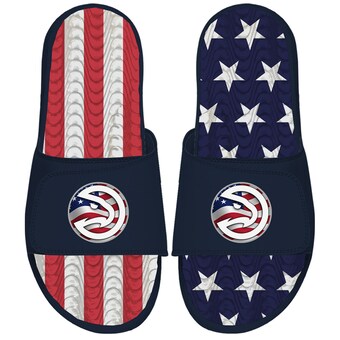 Atlanta Hawks ISlide Unisex Americana Gel Slide Sandals - Navy