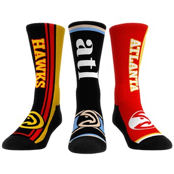  Atlanta Hawks Rock Em Socks Unisex 2023/24 City Edition Ultimate Jersey Three-Pack Crew Socks Set