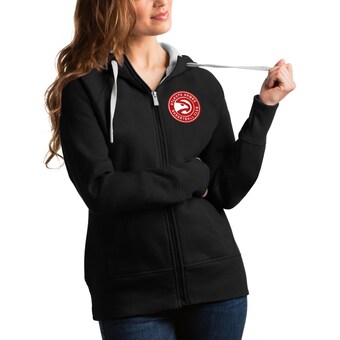 Atlanta Hawks Antigua Women's Victory Full-Zip Hoodie - Black