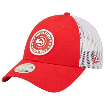 Atlanta Hawks New Era Women's Glitter Patch 9FORTY Snapback Hat - Red/White