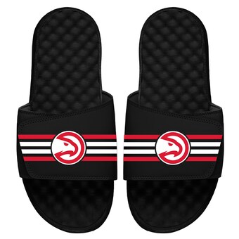 Atlanta Hawks ISlide Youth Stripes Slide Sandals - Black