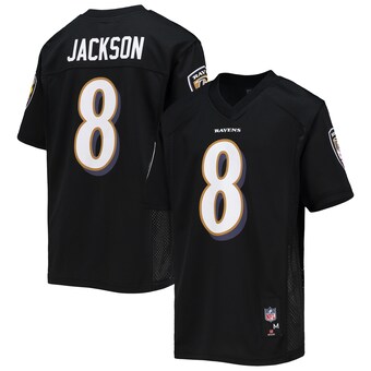 Youth Baltimore Ravens Lamar Jackson Black Replica Player Jersey