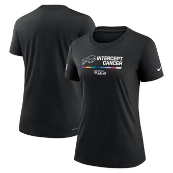 Women's Buffalo Bills Nike Black 2022 NFL Crucial Catch Performance T-Shirt