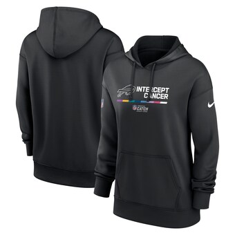 Women's Buffalo Bills Nike Black 2022 NFL Crucial Catch Therma Performance Pullover Hoodie