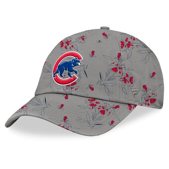 Women's Chicago Cubs Fanatics Gray Fundamental Floral Adjustable Hat