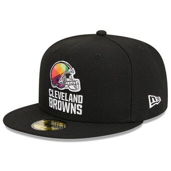 Men's Cleveland Browns  New Era Black 2023 NFL Crucial Catch 59FIFTY Fitted Hat