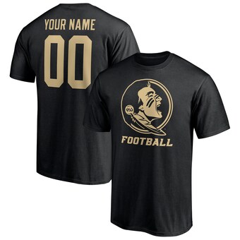 Florida State Seminoles Personalized Any Name & Number One Color T-Shirt - Black