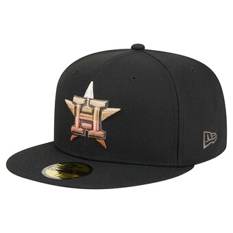 Men's Houston Astros New Era Black Dune Gradient Side Patch 59FIFTY Fitted Hat