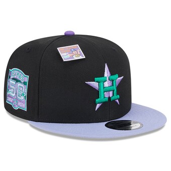 Men's Houston Astros New Era Black/Purple Grape Big League Chew Flavor Pack 9FIFTY Snapback Hat