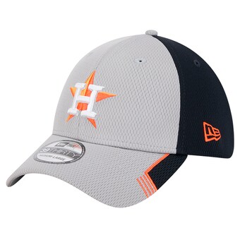 Men's Houston Astros New Era Gray/Navy Visor Trim 39THIRTY Flex Hat