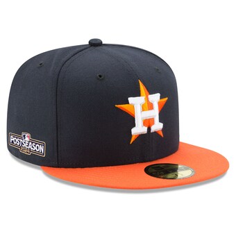 Men's Houston Astros New Era Navy/Orange 2024 MLB Postseason Side Patch 59FIFTY Fitted Hat