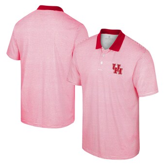 Houston Cougars Colosseum Print Stripe Polo - White