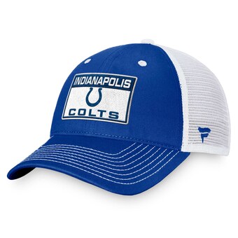 Men's Indianapolis Colts  Fanatics Royal/White Fundamentals Trucker Adjustable Hat