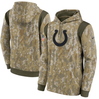 Men's Indianapolis Colts Nike Camo Salute To Service Therma Performance Pullover Hoodie