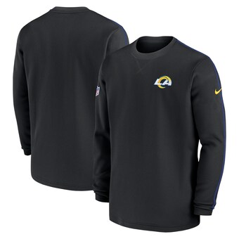 Men's Nike Black Los Angeles Rams 2024 Sideline Coaches Long Sleeve Top