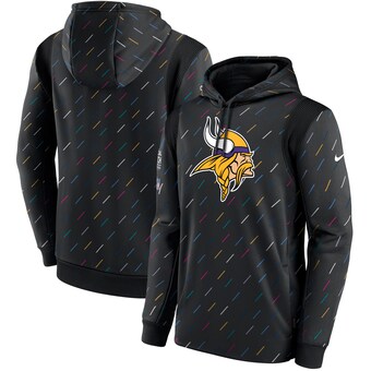 Men's Minnesota Vikings Nike Charcoal NFL Crucial Catch Therma Pullover Hoodie