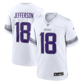 Youth Minnesota Vikings Justin Jefferson Nike White Alternate Game Player Jersey