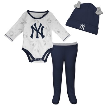 Newborn & Infant New York Yankees Navy/White Dream Team Bodysuit, Hat & Footed Pants Set