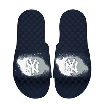 Youth New York Yankees ISlide Navy Spray Paint Slide Sandals