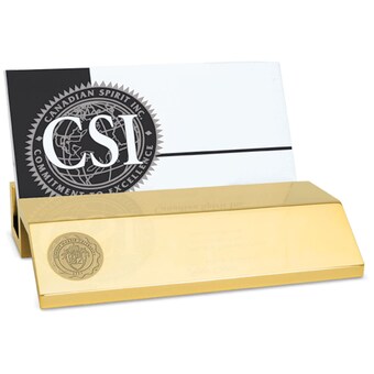 Robert Morris Colonials Gold Business Card Holder