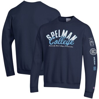 Spelman College Jaguars Champion 2-Hit Powerblend Pullover Sweatshirt - Navy