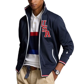 Team USA Polo Ralph Lauren 2024 Summer Olympics Villagewear Full-Zip Track Jacket - Navy