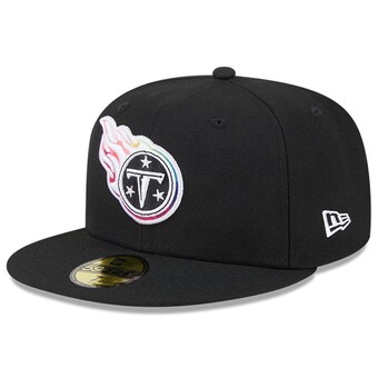 Men's Tennessee Titans  New Era Black 2023 NFL Crucial Catch 59FIFTY Fitted Hat