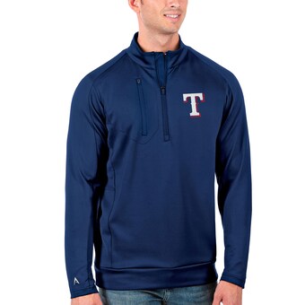 Men's Texas Rangers Antigua Royal Big & Tall Generation Quarter-Zip Pullover Jacket