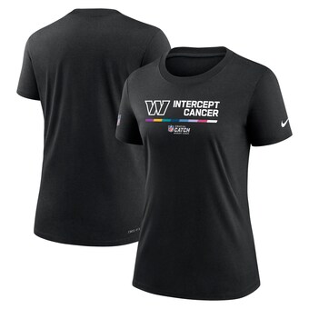 Women's Washington Commanders Nike Black 2022 NFL Crucial Catch Performance T-Shirt