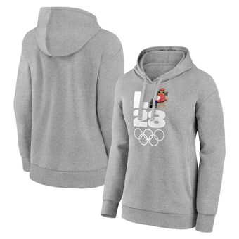  Team USA Women's LA 2028 Summer Olympics Mascot Handover Pullover Hoodie - Gray