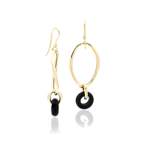 STELLA COLLECTION - 18KT GOLD - EX-SMALL BLACK ONYX LINKS