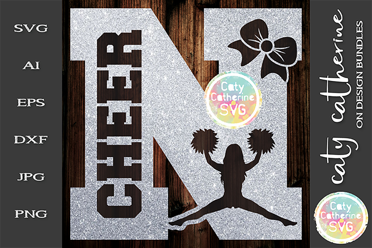 Download Letter N Cheerleading Monogram Letters SVG Cut File