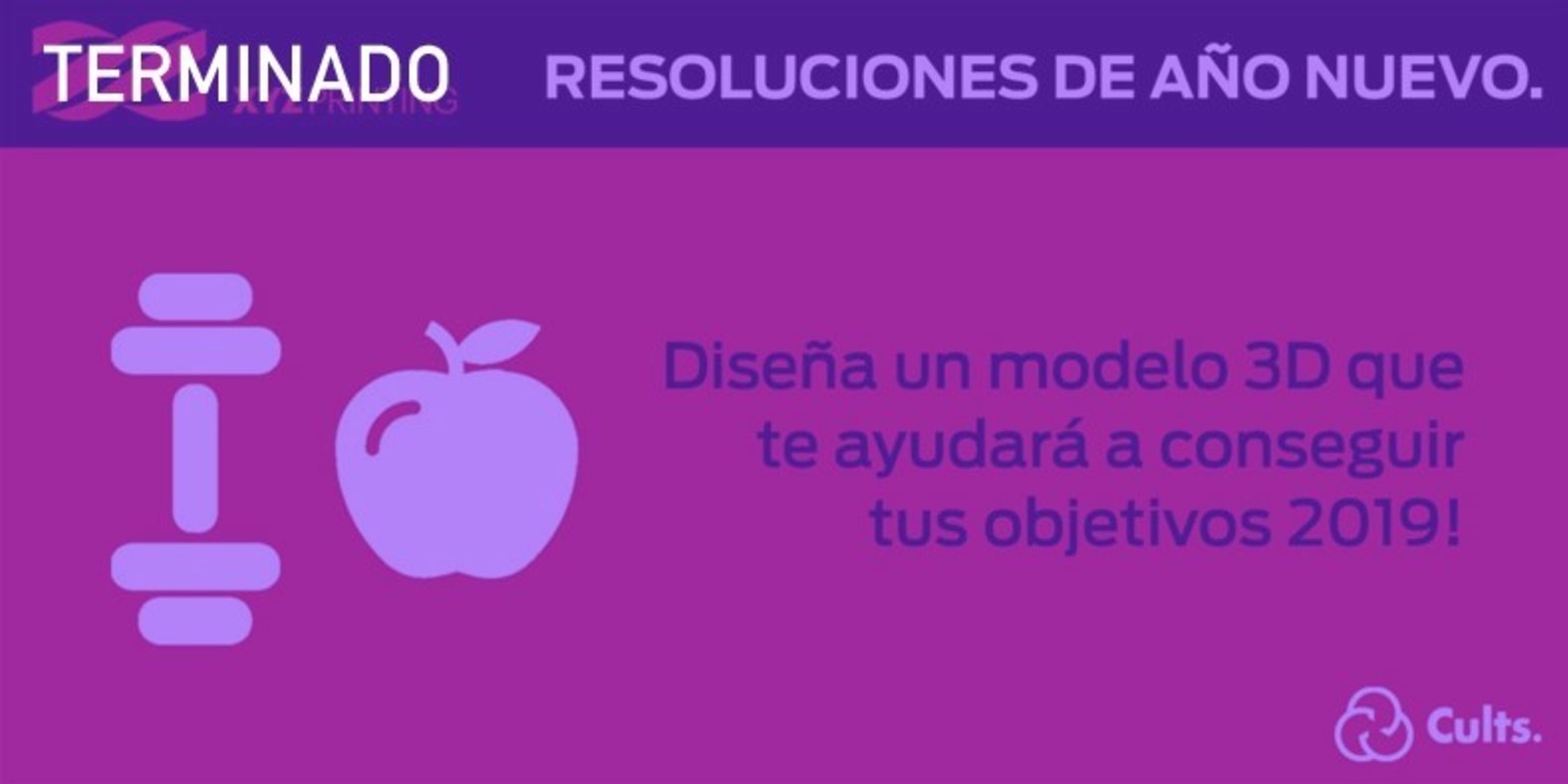 El reto del diseño y la impresión en 3D en torno a las resoluciones de Año Nuevo.