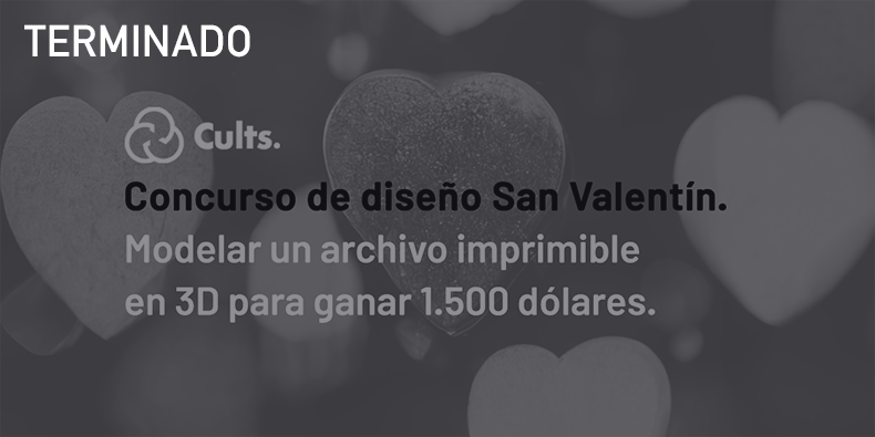 Reto de diseño e impresión 3D para San Valentín.