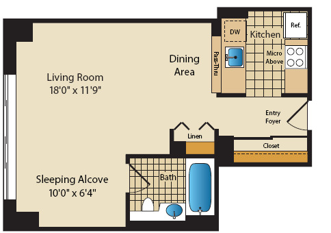 Apartment 008P floorplan