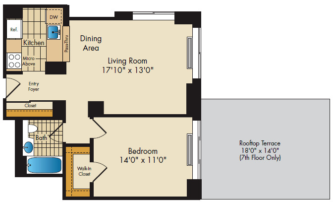 Apartment 010N floorplan