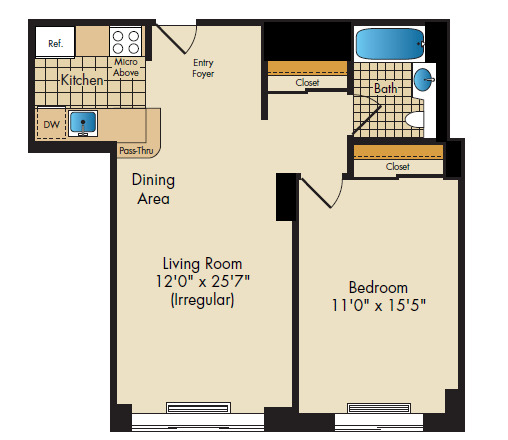 Apartment 007Q floorplan