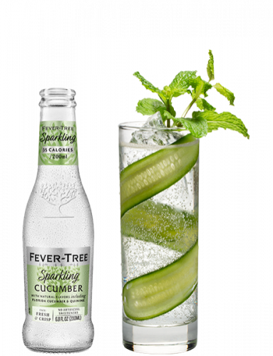 Refreshingly Light Cucumber Tonic Water and Cocktail