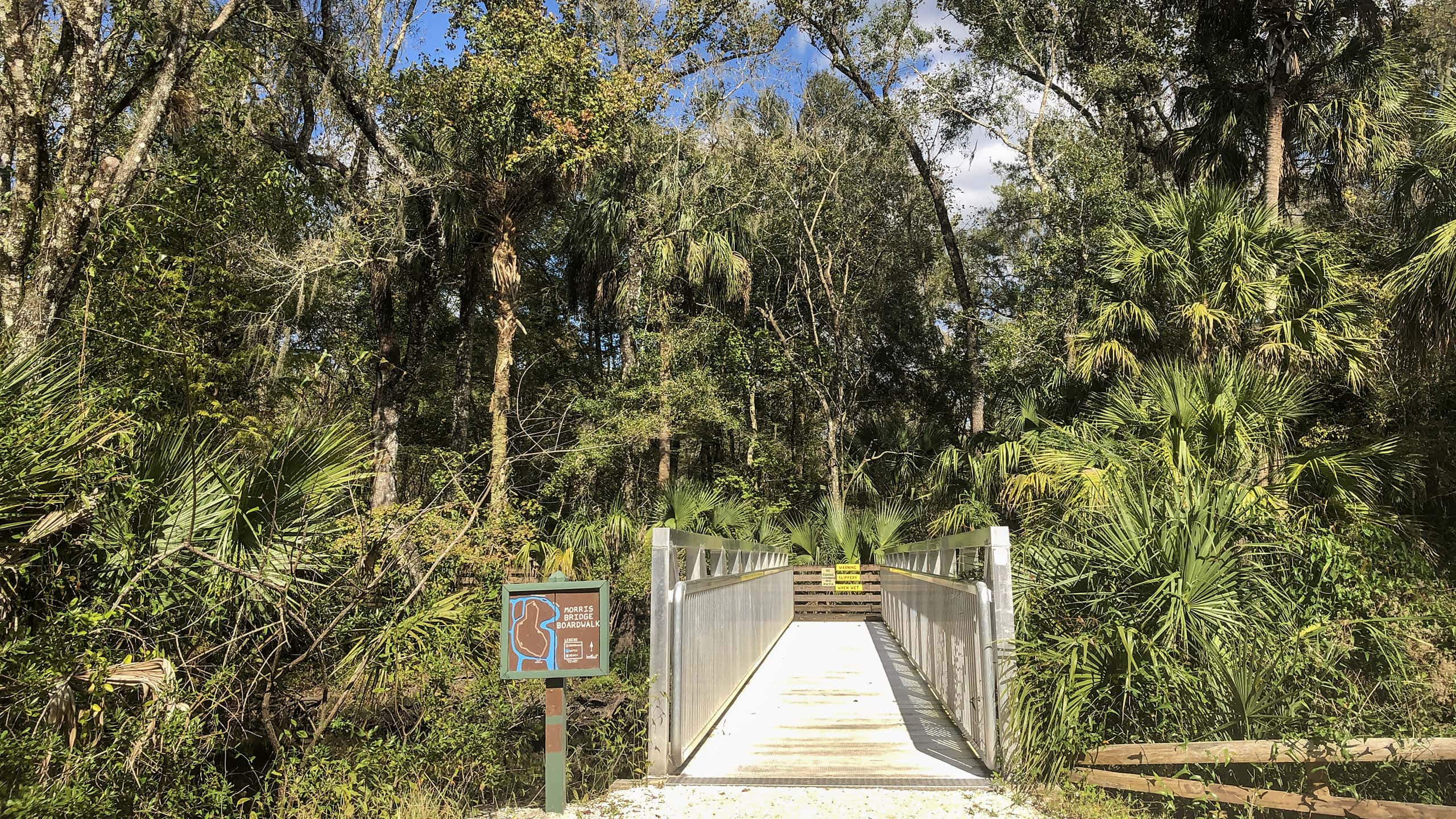 Bridge leading over Hillsborough River to boardwalk loop