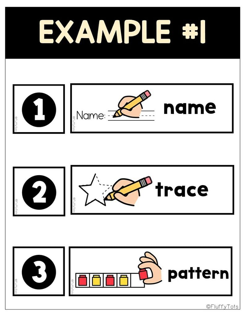 Visual Instruction Cards for Kindergarten Kids