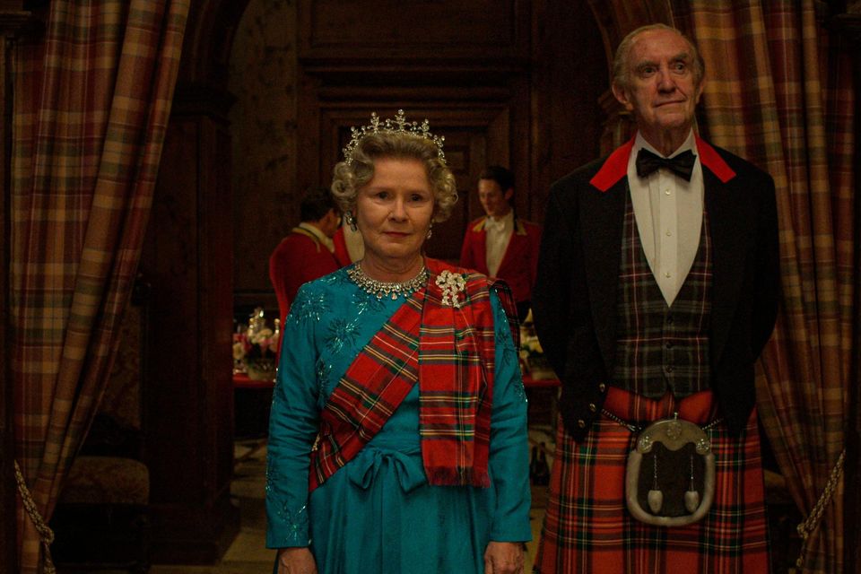 Imelda Staunton as Queen Elizabeth II and Jonathan Pryce as Prince Philip