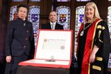 thumbnail: Secretary of State for Northern Ireland Chris Heaton-Harris and Mayor of Ards and North Down Borough Council, councillor Karen Douglas with The Princess Royal (Credit: Kelvin Boyes/Press Eye)