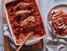 Food Network Kitchen’s Tomato No-Peek Chicken.