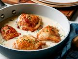 Skillet Chicken Thighs with White Wine Butter Sauce