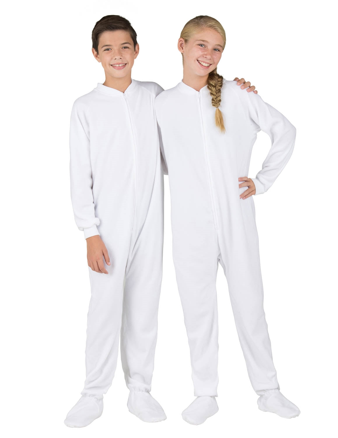 Arctic White Kids Fleece Onesie