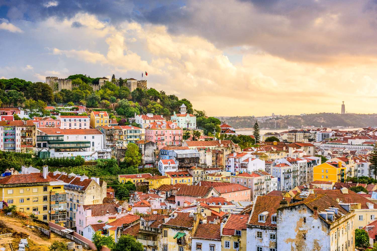 Vista áerea de Lisboa, capital de Portugal