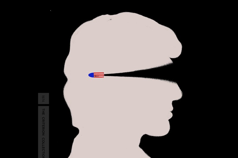 The cover image from the Criterion Collection version of The Parallax View, starring Warren Beatty.