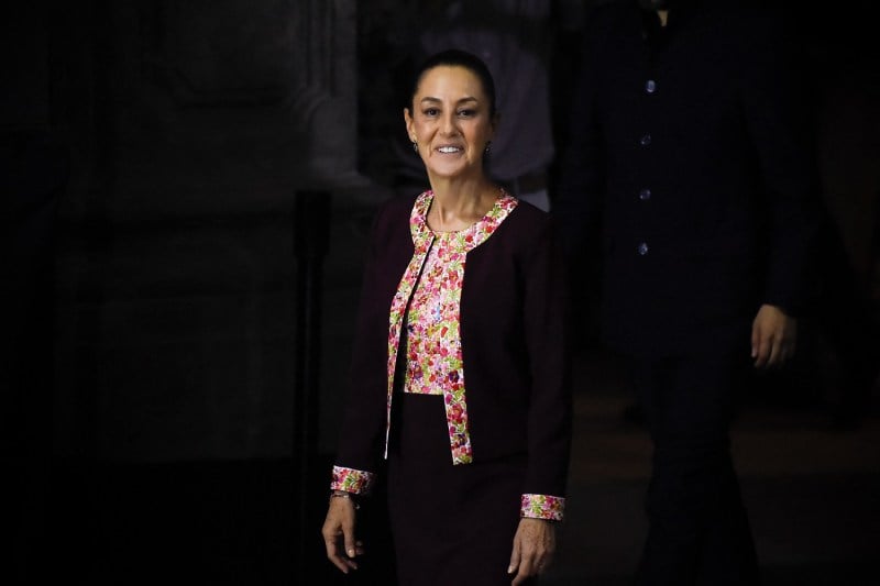 Mexico's President-elect Claudia Sheinbaum arrives at the Museum of Economics in Mexico City, Mexico on July 18.