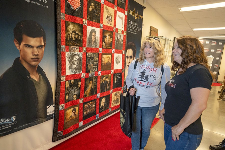 Fans looking at twilight poster